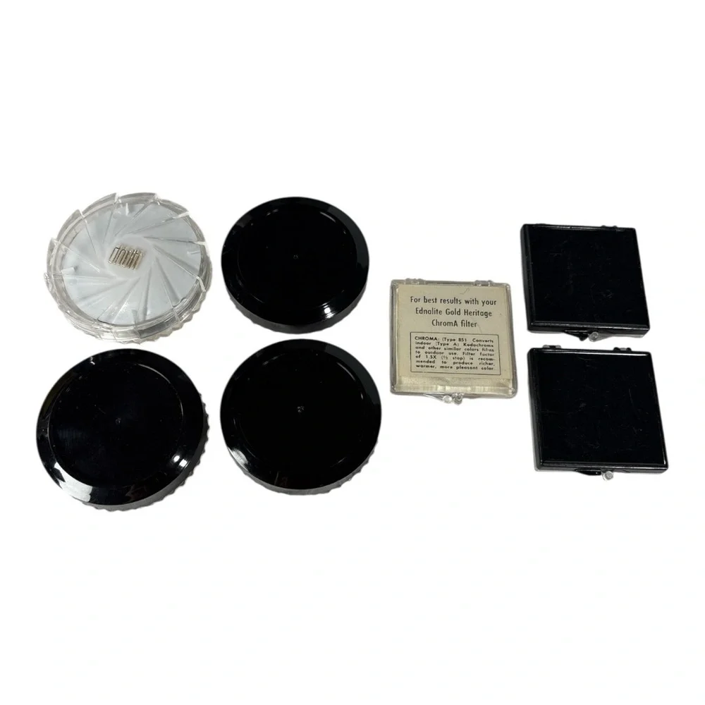 7 Vintage Kodak Ednalite Hoya Mixed Lot Camera Lens Filters 55mm 52mm 49mm